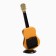 Clock - tablespoon "Guitar", discrete move, dial d -5.5 cm, 21.5 x 8.5 cm, aa