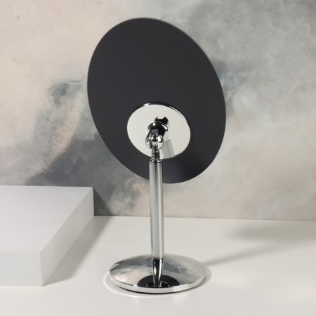 The mirror of the desktop "oval", the mirror surface is 14.5 × 19.5 cm, the color is silver-4