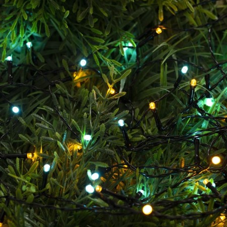 Girlyand "Thread" 5 m, IP44, dark thread, 50 LED, glow yellow/aquamarine, 2 modes, solar battery-2