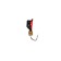 Mormyshka column black, red abdomen + tetro cube cube, weight 1.7 g