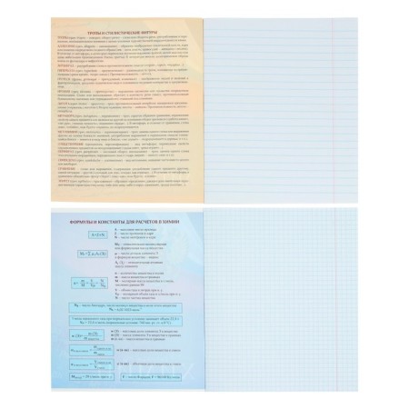 A set of subject notebooks of 48 sheets "coat of arms", 12 items, with reference material, covered cardboard, UV-lak (full), offset unit-7