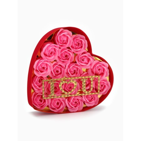 18 soap roses with an inscription in a box-1