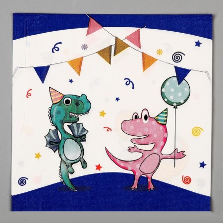 Paper Napkins "Happy Dinosaurians", in a set of 20 pcs.-1