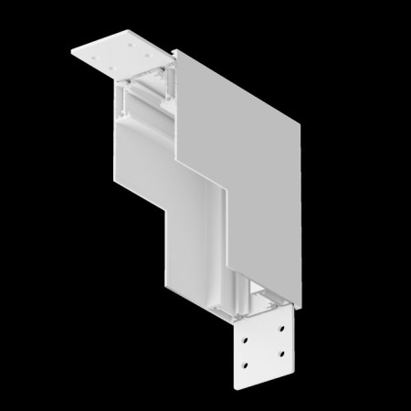 The internal corner connector for the Technical TRX010ICL-21W, 10x3.8x10 cm, white color is white-4