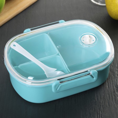 Lunch-Box Plastic "Practicality", 3 compartments, with removable cells, 18.5 × 14 × 7 cm, color mix-7