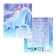 Notebook in a ruler of 12 sheets, 5 types of mix, cover coated cardboard, cold heart