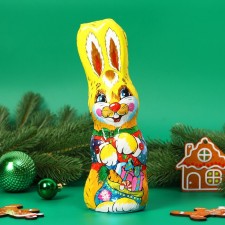 New Year. Chocolate figure 