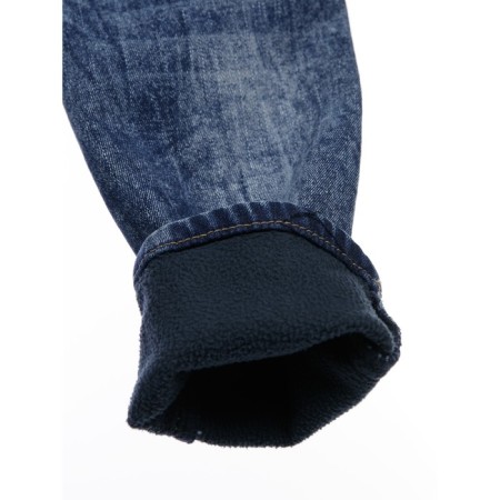 Jeans insulated with fleece for a boy, height 116 cm-2