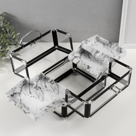 Casket Plastic Metal Carcass "Black matte" 18x25x18 cm-2