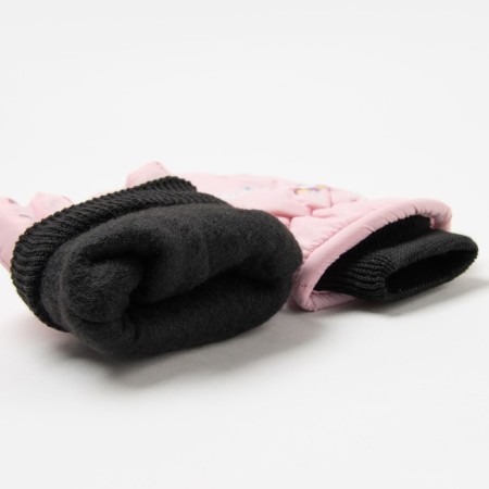 Gloves children, pink color, size 15-2
