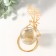 Summary for 1 candle metal, glass d = 4.5 cm "Flower in a vase" gold 7.4x7.5x21 cm