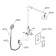The shower system waserkraft a14130, built -in, tropical shower, shower, chromium