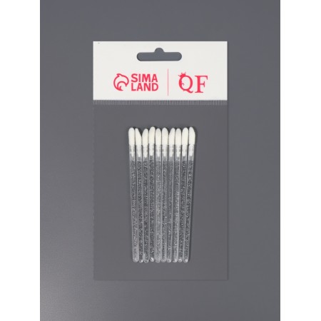Applicators for lipstick and shine, set - 10 pcs, 9 cm, white color-7