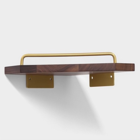 Shelf wall stalls Stölz Hölzern Premiere, walnut tree, aluminum-2