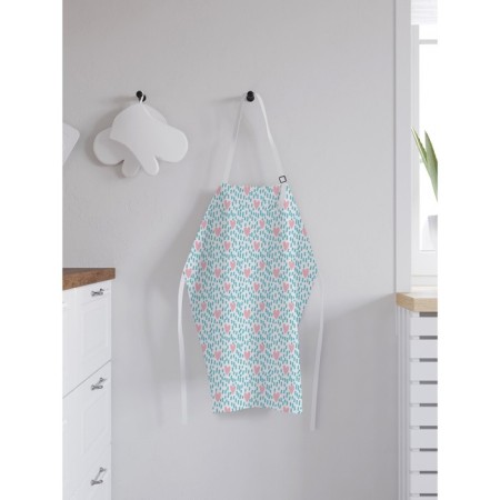 Apron kitchen with a photo print "Field of hearts", adjustable, size OS-1