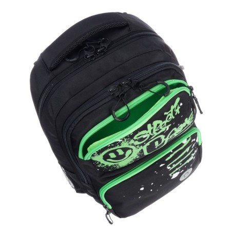 School backpack, 39 x 28 x 20 cm, Grizzly, ergonomic back, laptop department, black-13