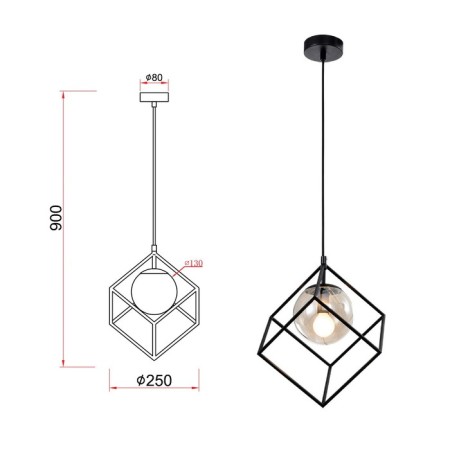 Light Luna Luna 5145-201 1he14 40W Black-2