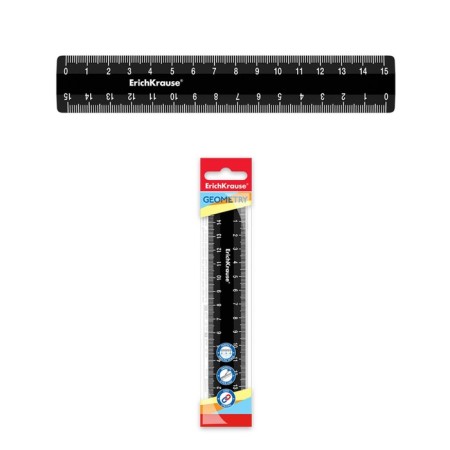 Line 15 cm Erichkrause Classic, black, in Floopak