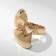 Ring metal "Trend" Mars, twisted, color gold, size 16