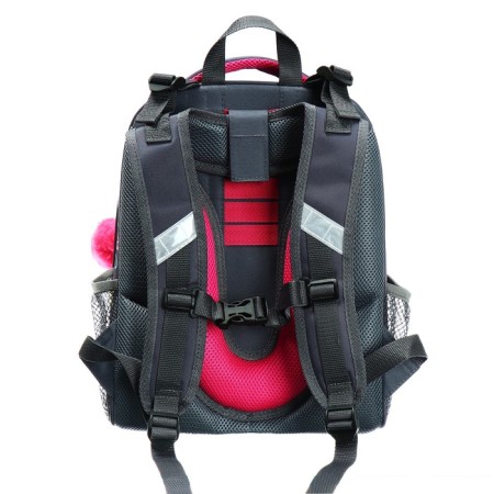 School backpack 38 x 30 x 16 cm, ergonomic back, Stavia "Fluffy", gray-4