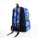 School backpack from textiles on lightning, 3 pockets, blue color