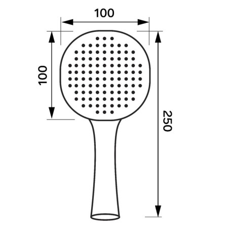 A set of showers for stationary zein mixers, square shape, plastic, white/chromium-9