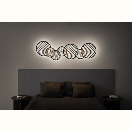 The lamp wall-flowing mantra collage, LED, 3000LM, 3000K, 560x102x400 mm, black color black-8