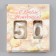 Candle in the cake anniversary "line" (set 2 in 1), number 50, pearl, 6.5 cm