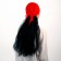 Carnival wig "Pirate in the bandana", with pigtails, 120 g, black color