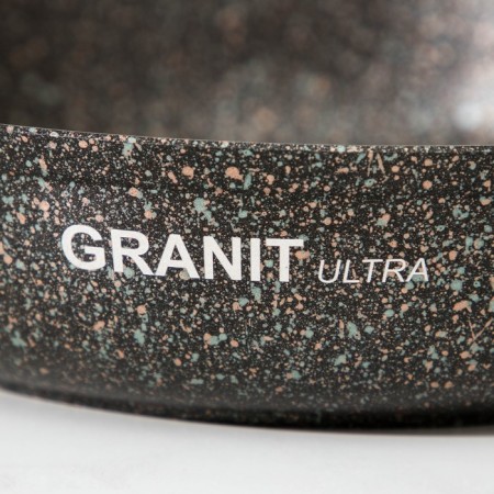 Granit Ultra Original pan, d = 22 cm, plastic handle, anti-stick coating, dark brown color-6