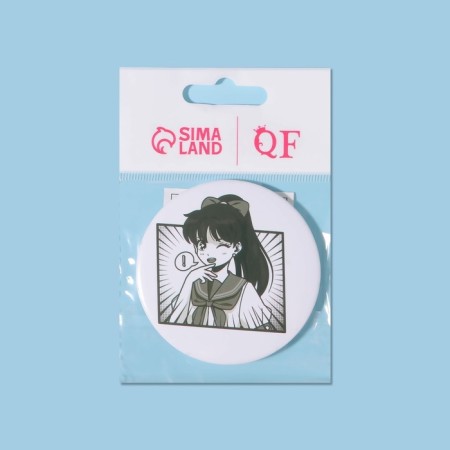 Pocket mirror “anime”, d = 7 cm, white color-5