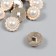 Buttons plastic for creativity on the leg "Pearl in the frame" set of 10 pcs 2.1x2.1 cm