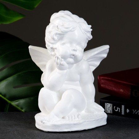 The luminous figure "Elfin" 12x15x19cm sits white-1