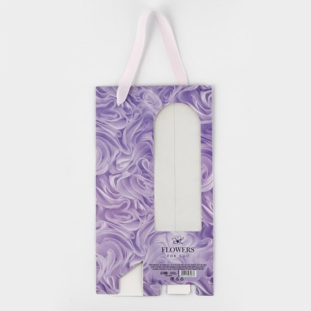 Package Pack for Flowers with a plastic window, Flowers, lilac, 30 x 12 x 8 cm-8