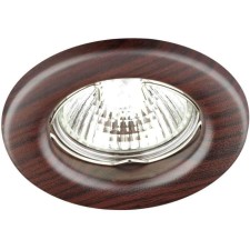 Built -in lamp Novotech, 50 W, Gx5.3, 12 V, 60x60 mm, d = 60 mm, color of wenge