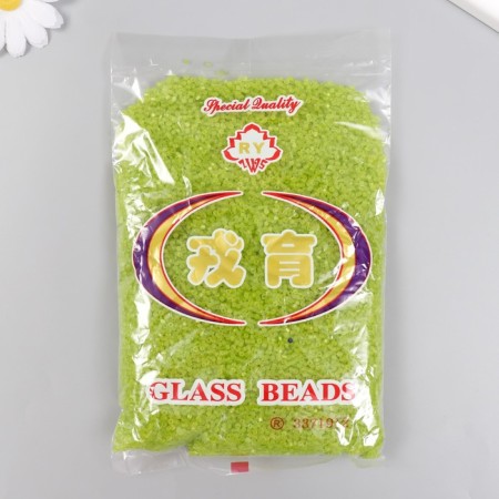 Glass beads 12/0 "lime" translucent matte 450 gr.-2