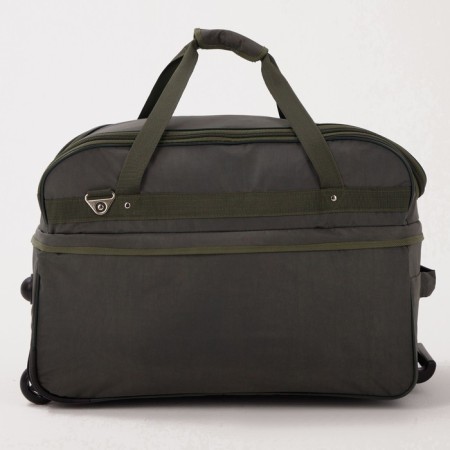 Road bag on wheels, a lightning department, with an increase, 2 outer pockets, a long belt, khaki color-1