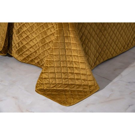 A set with a veil "Nathaniel", size 240x260 cm, 50x70 cm - 2 pcs, mustard color-4