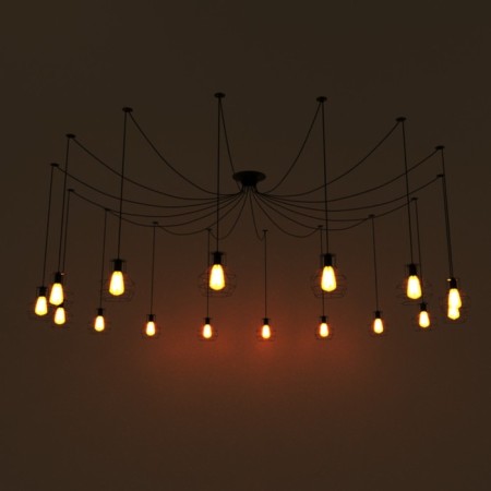 Lamp "Spider" 16he27 40W Black Bayerlux-19