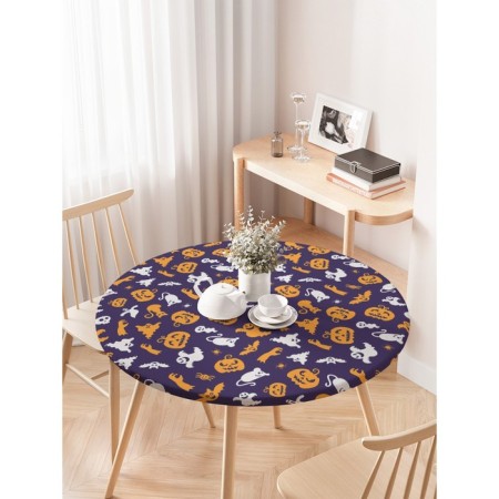 The tablecloth “Halloween”, round, oxford, elastic band, size 120x120 cm, diameter 75-100 cm-2