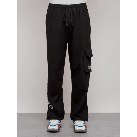 Sports male trousers, size 52, black color-18