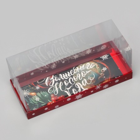 Box with a transparent lid for the roll of the "Magic New Year", 30 x 12 x 12-1