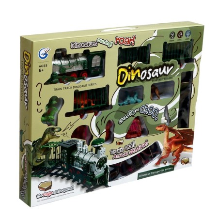 Dino train railway, smoke, dinosaurs, batteries-15