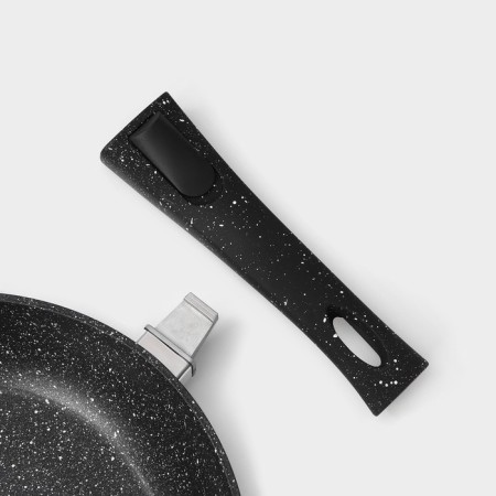 Fogging pan Magistro Dark, D = 24 cm, removable handle Soft-Touch, anti-stick coating, induction, black color-5