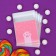 BOPP package with sticky tape, "Sakura", 7*7+3cm