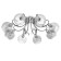 Teresa chandelier 8x40W E27 chrome, black chrome 74x74x22cm