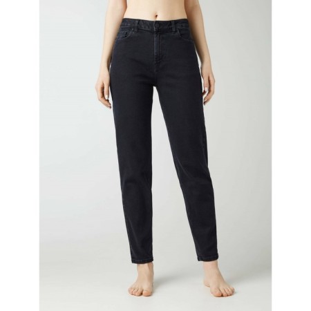 Women's jeans with a high landing CONTE Elegant Mom Fit, size S, color Washed Black-3