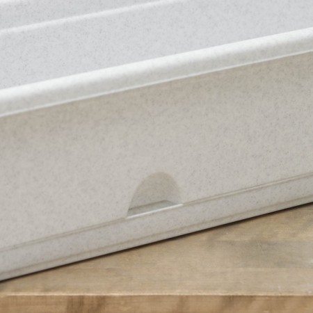 Balcony box with pallet, 80 cm, marble color-3