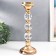 Summary Metal for 1 candle "Classic - three transparent balls" gold 32x11x11 cm