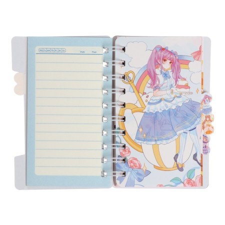 Notebook in a gift box, A6, 50 sheets, ballpoint handle 10-flower "Anime", mix-8